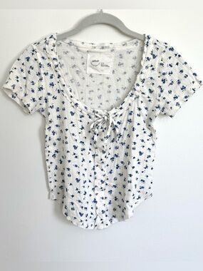 Aerie Floral Cotton T-Shirt